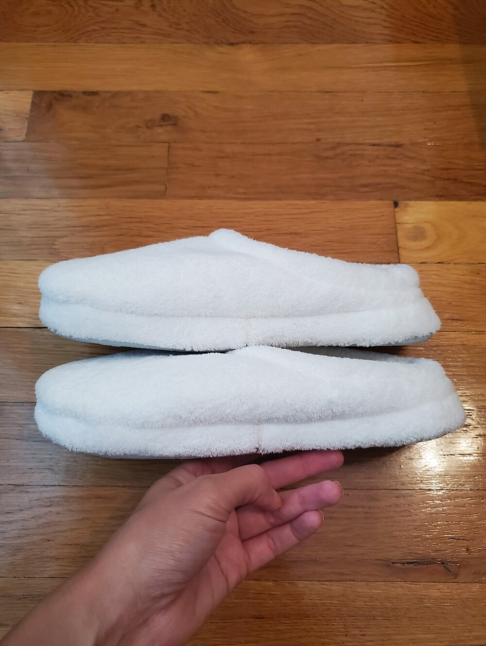 White Plush Slippers - Picture 6 of 9